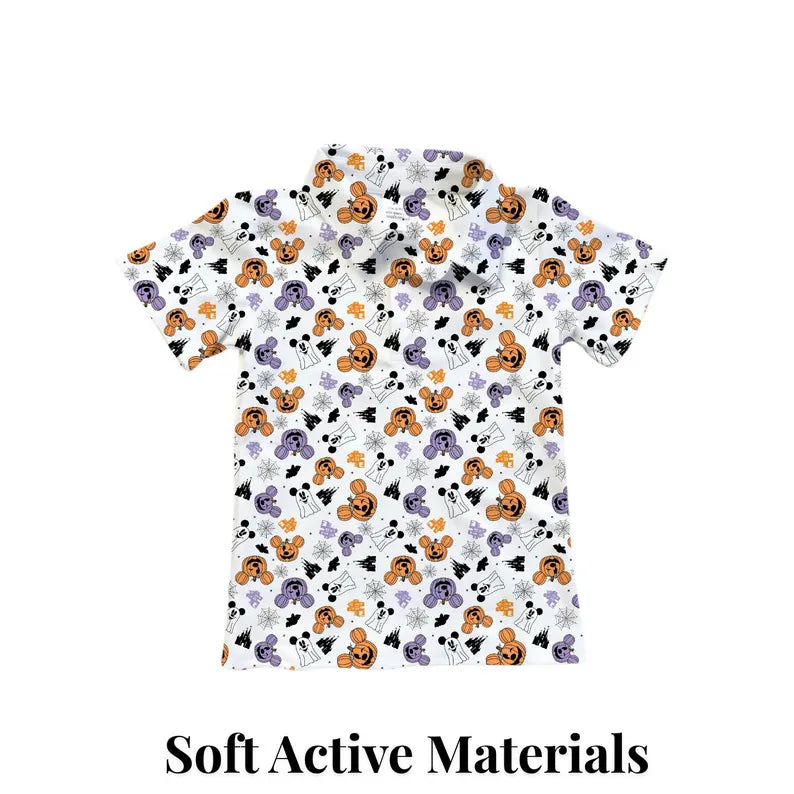 Preorder Halloween Pumpkins and Ghosts Performance Polo