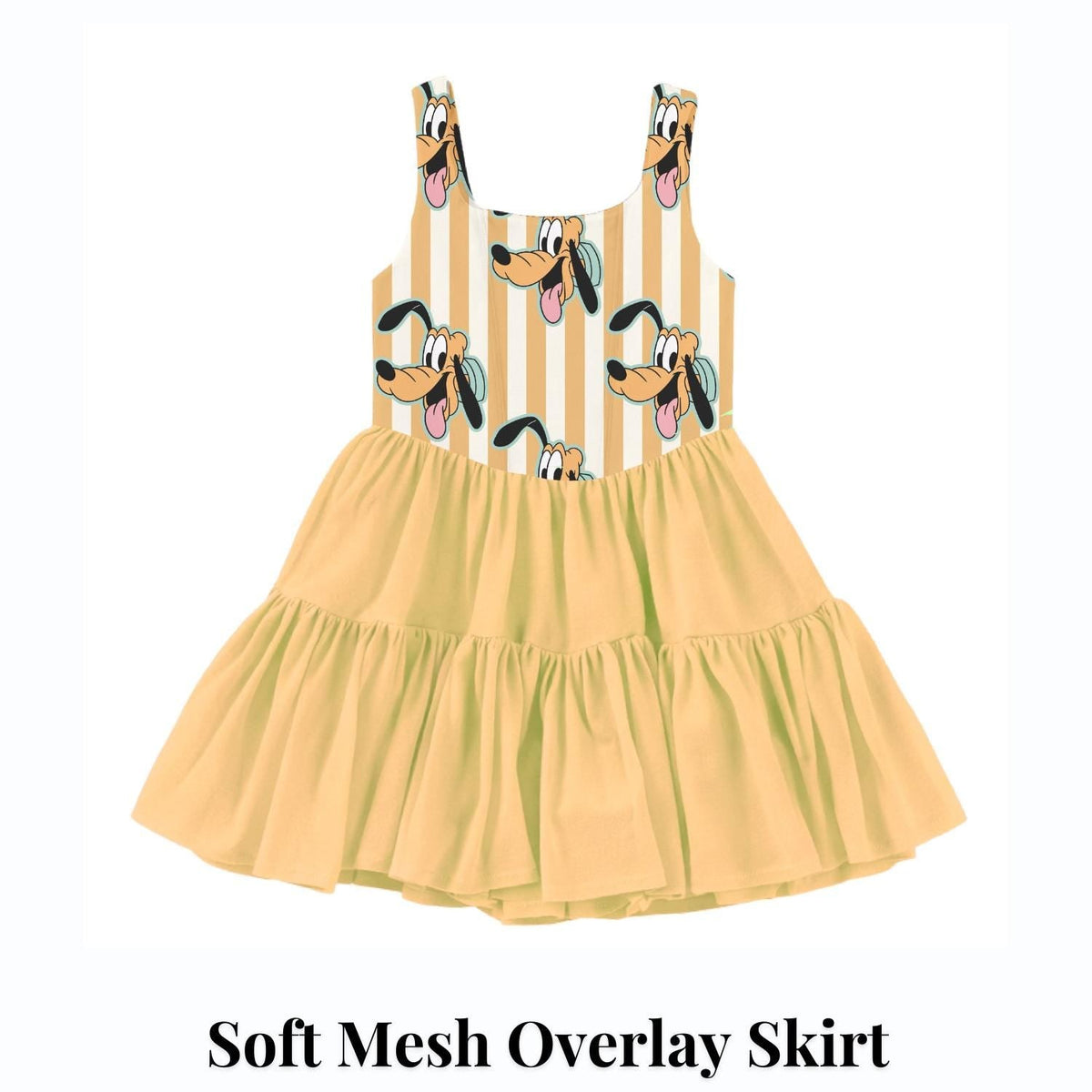 PREORDER Pluto Character Print Active Mesh Twirl Dress | Mommy and Me Park Outfit photo 7