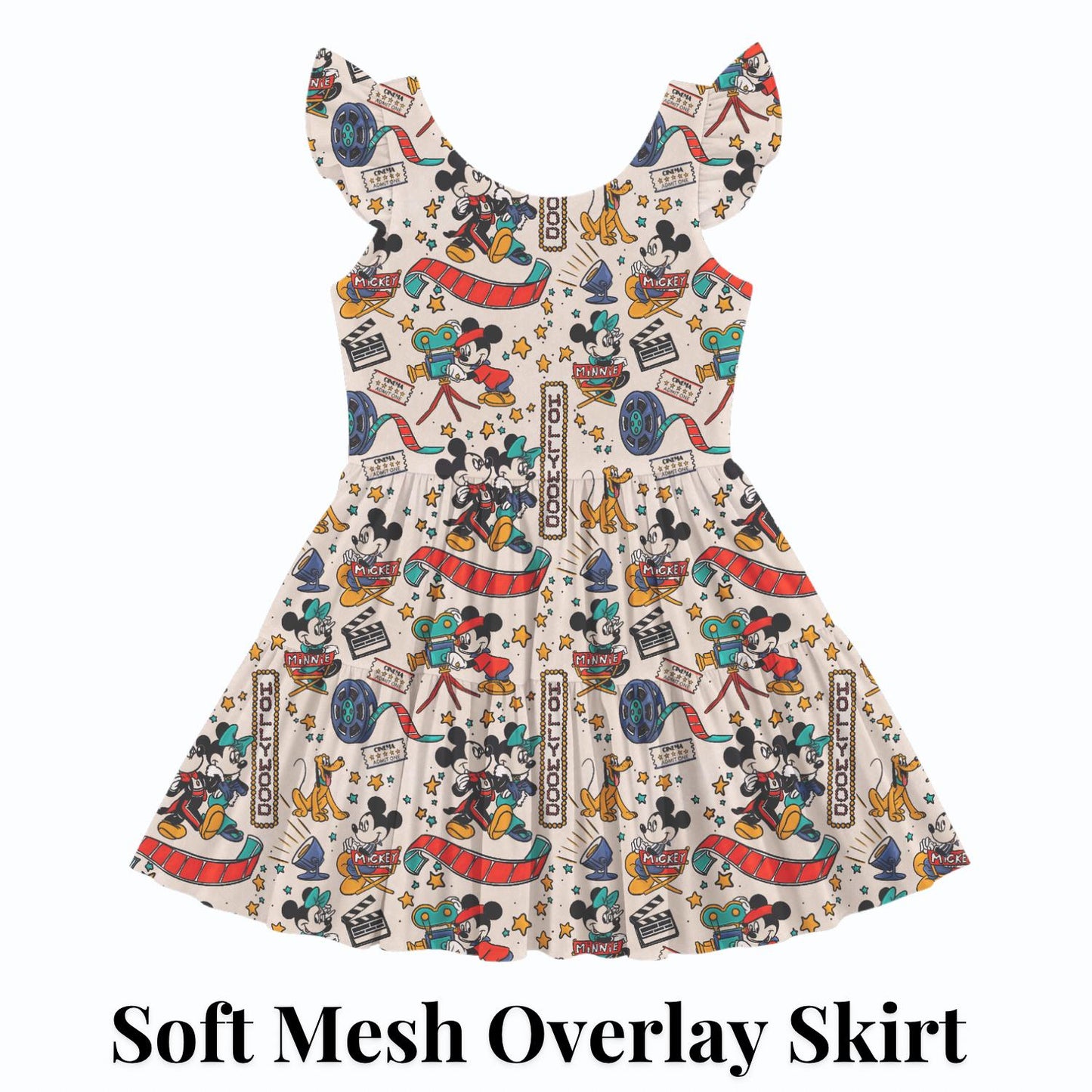 PREORDER Mickey and Minnie Hollywood Studios Active Mesh Twirl Dress with Separate Shorts | Disney Movie Park Outfit