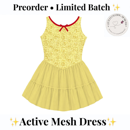 Belle Inspired Sleeveless Mommy and Me Active Mesh Twirl Dress listing photo 1