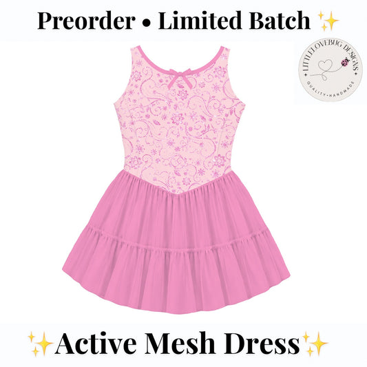 Aurora Inspired Sleeveless Mommy and Me Active Mesh Twirl Dress listing photo 1