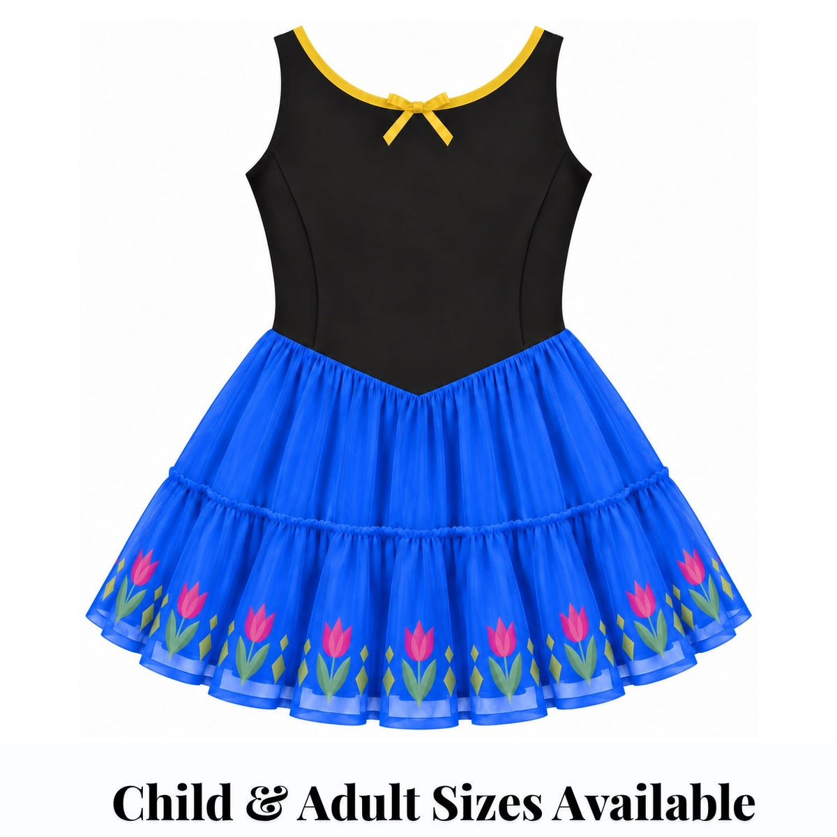 Anna Inspired Sleeveless Mommy and Me Active Mesh Twirl Dress listing photo 2