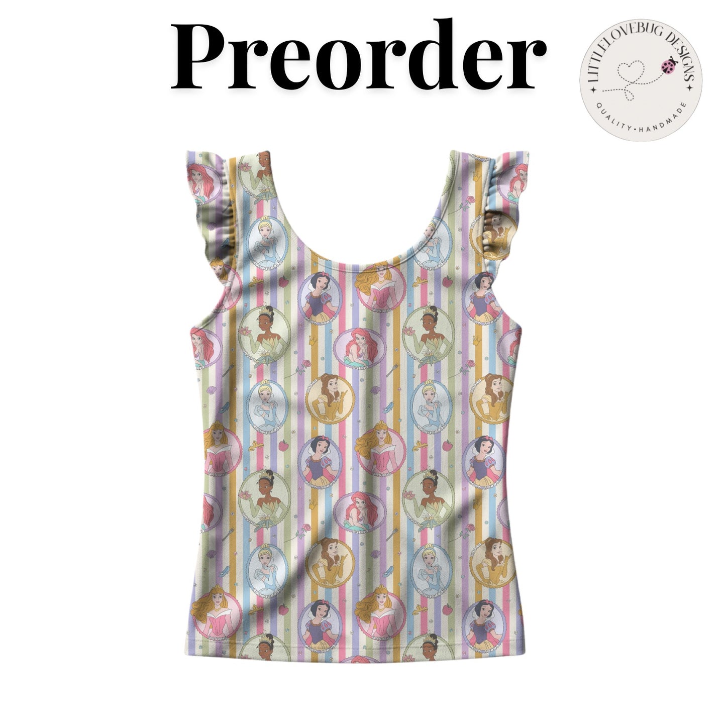 Preorder Princess Active Ruffle Sleeve Tank Top
