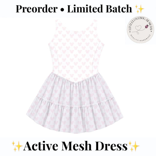 Pastel Mickey Sleeveless Mommy and Me Active Mesh Twirl Dress listing photo 1