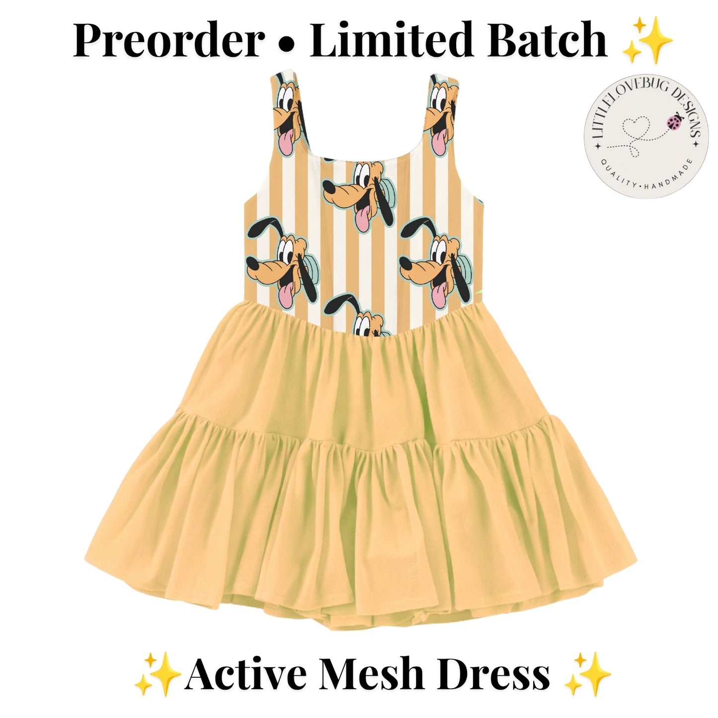 Preorder Pluto Active Mesh Dress with Separate Shorts