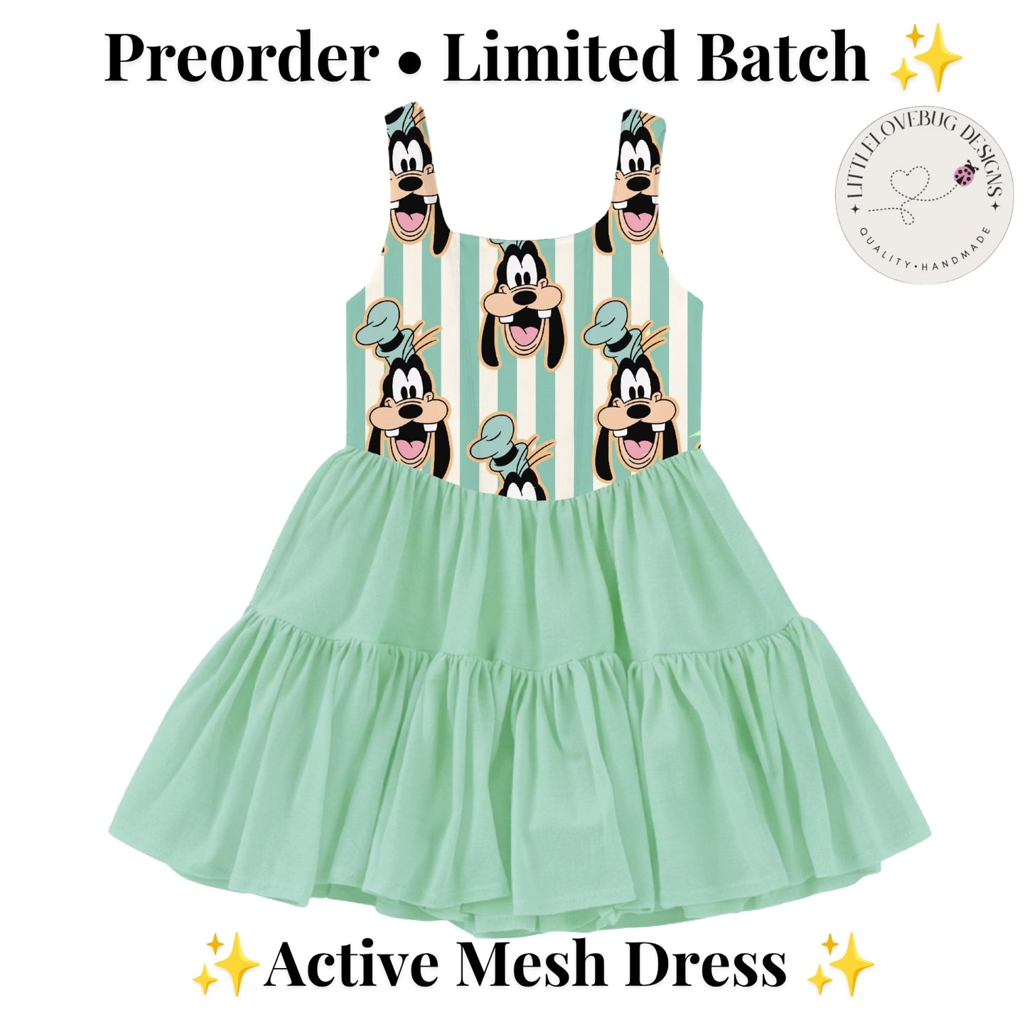 Preorder Goofy Active Mesh Dress with Separate Shorts