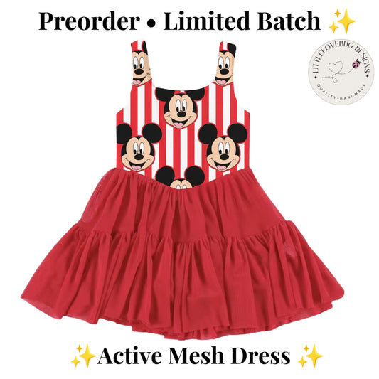 Preorder Mickey Active Mesh Dress with Separate Shorts
