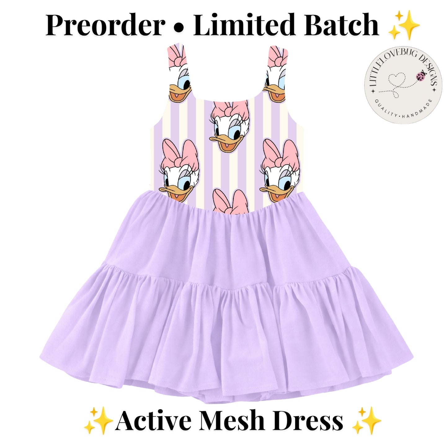 Preorder Daisy Duck Active Mesh Dress with Separate Shorts