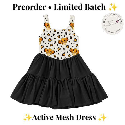Preorder Simba Lion King Active Mesh Dress with Separate Shorts