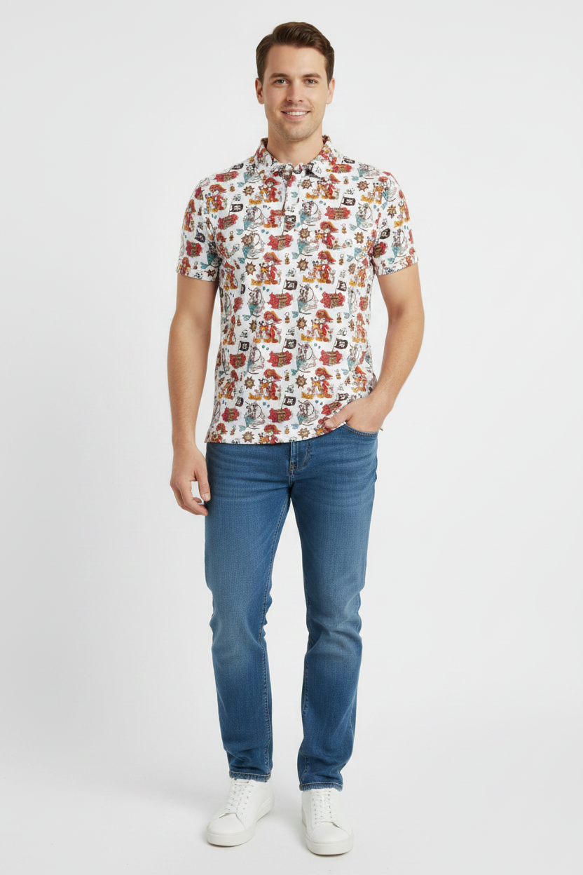 Preorder Pirates Mickey Cruise Performance Polo