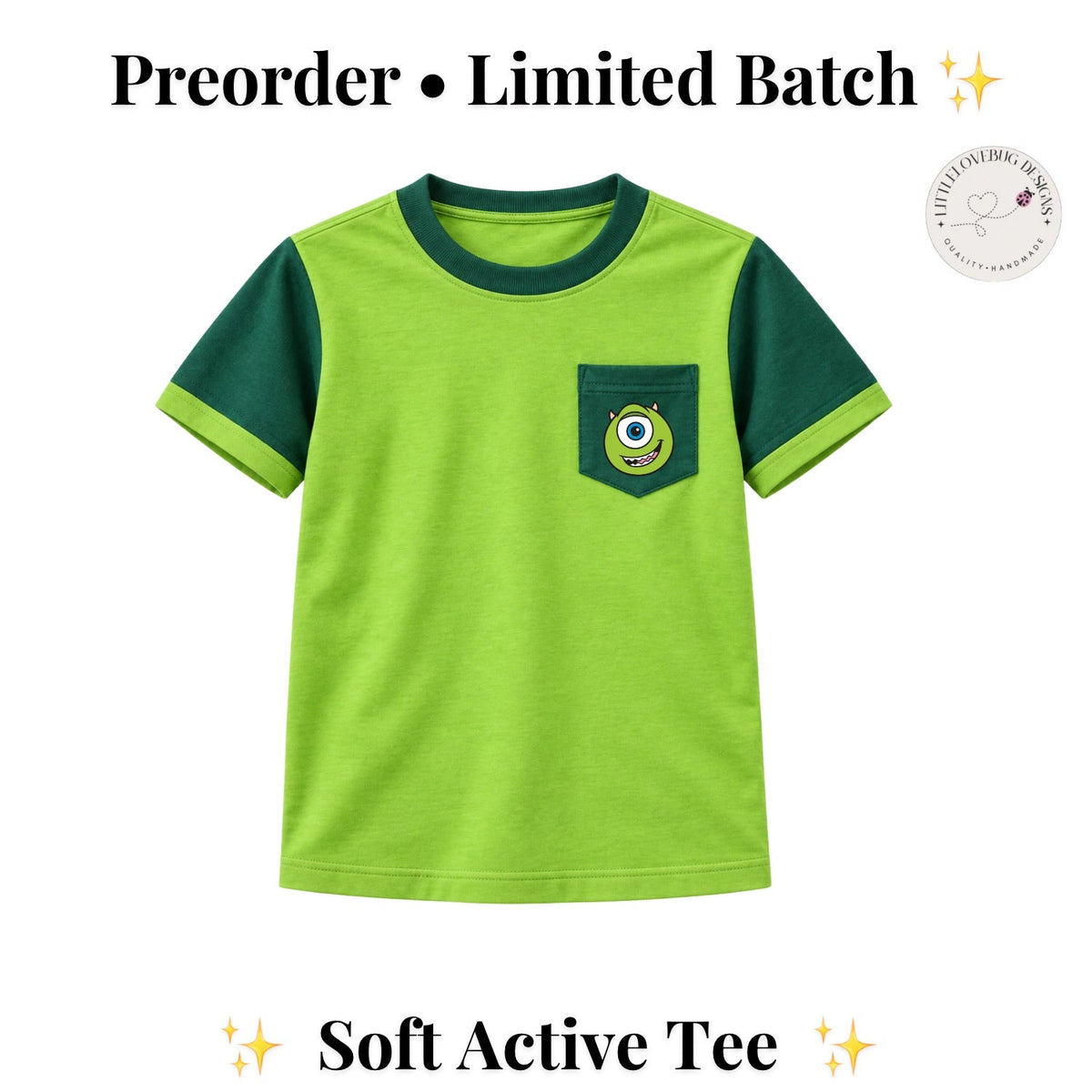 Monsters Inc Mike Soft Active Tee for Adults and Kids listing photo 1