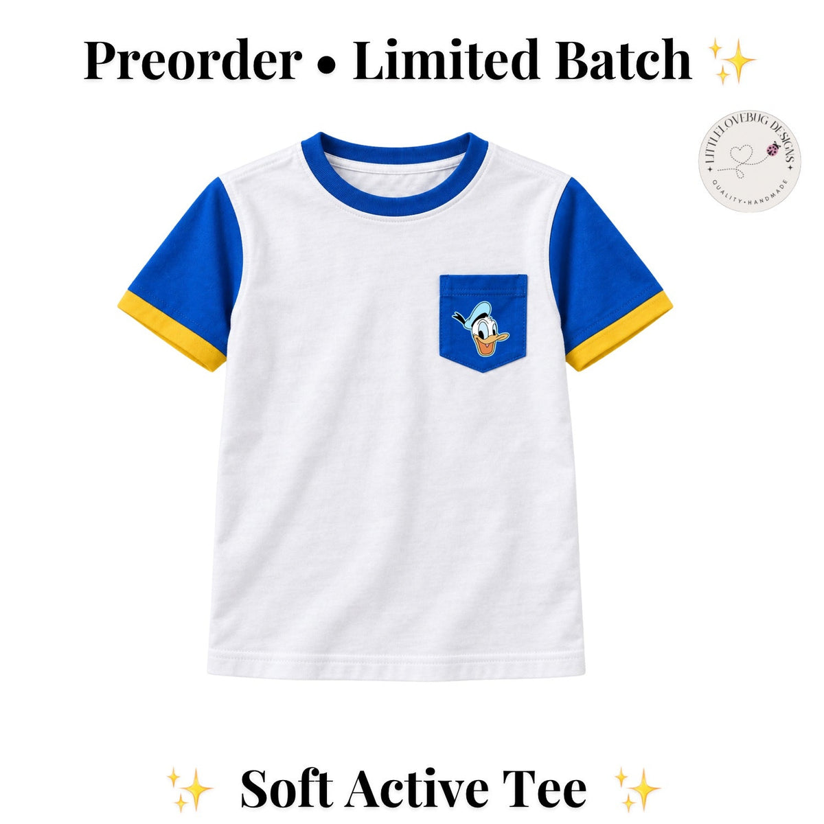 Donald Duck Soft Active Tee for Adults and Kids listing photo 1