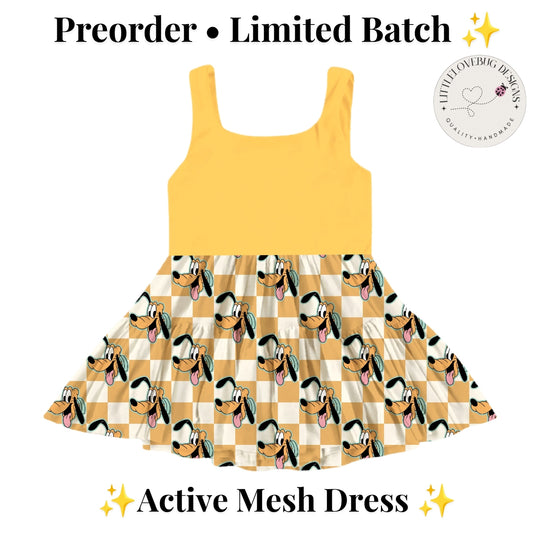 Preorder Pluto Active Printed Mesh Dress with Separate Shorts