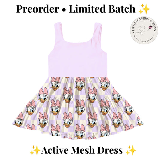 Preorder Daisy Active Printed Mesh Dress with Separate Shorts