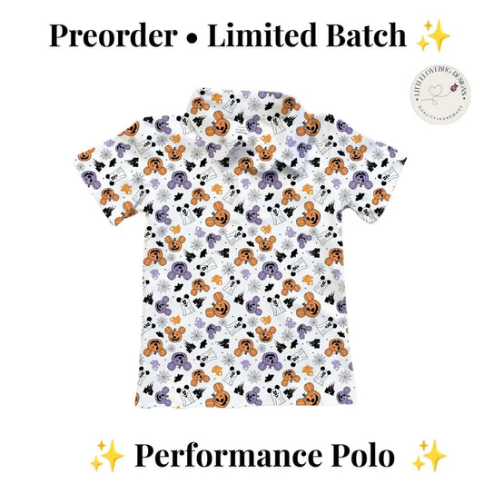 Preorder Halloween Pumpkins and Ghosts Performance Polo