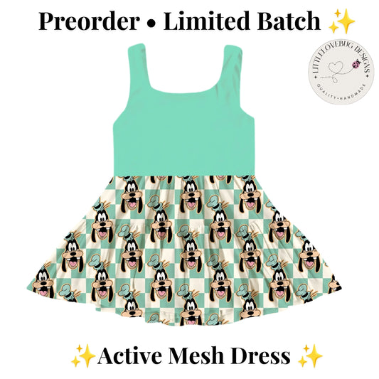 Preorder Goofy Active Printed Mesh Dress with Separate Shorts