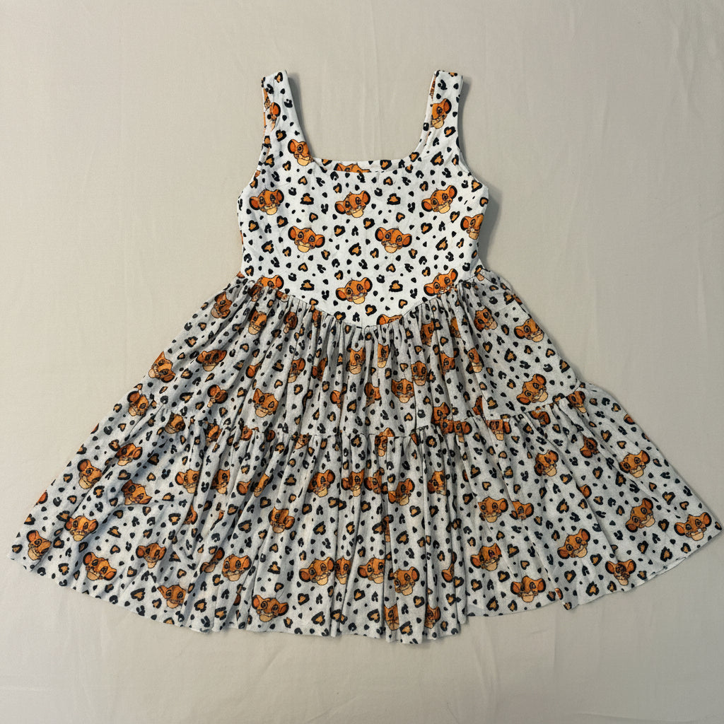 Preorder Simba Lion King Active Printed Mesh Dress with Separate Shorts