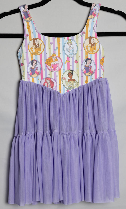 Preorder Princess Stripes Active Mesh Dress with Separate Shorts