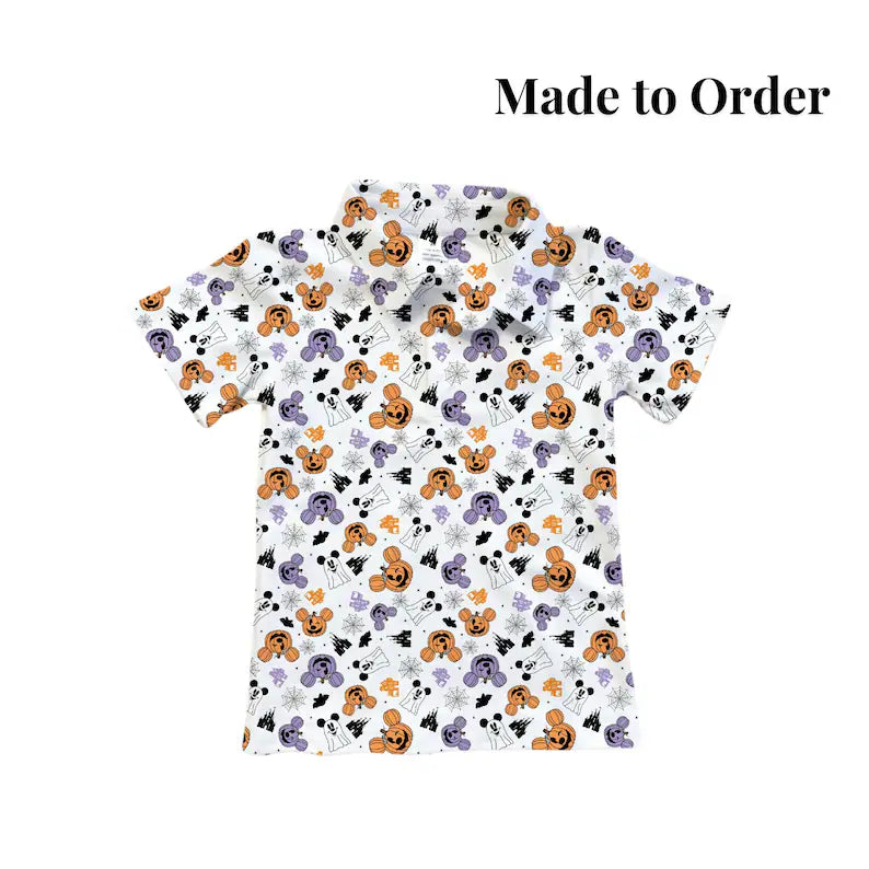 Preorder Halloween Pumpkins and Ghosts Performance Polo