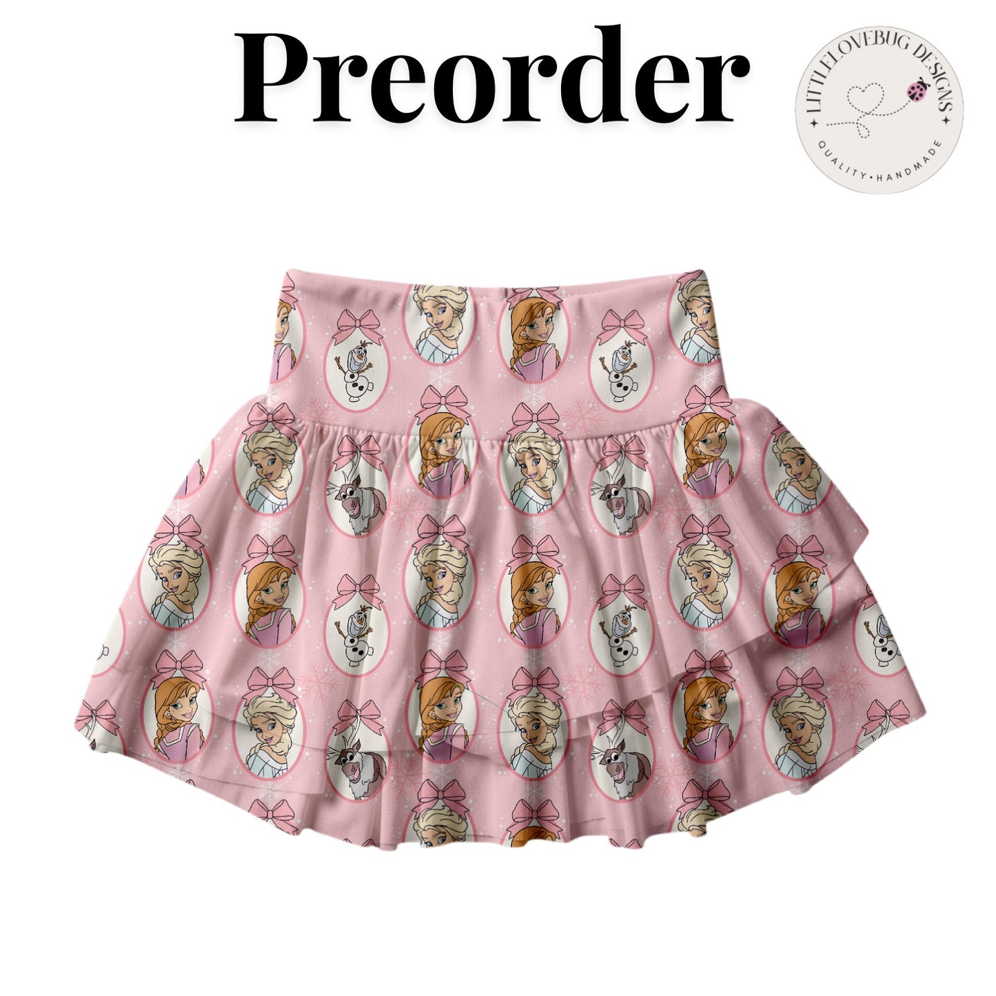 Preorder Anna Elsa Frozen Active Mesh Skort with Built in Shorts