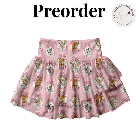 Preorder Anna Elsa Frozen Active Mesh Skort with Built in Shorts