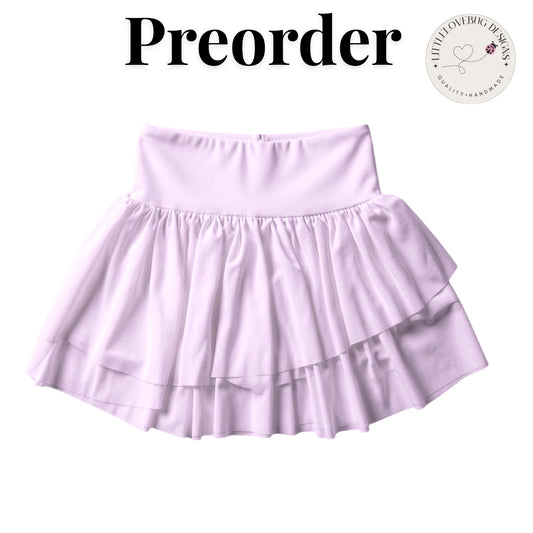 Preorder Light Purple Active Mesh Skort with Built in Shorts
