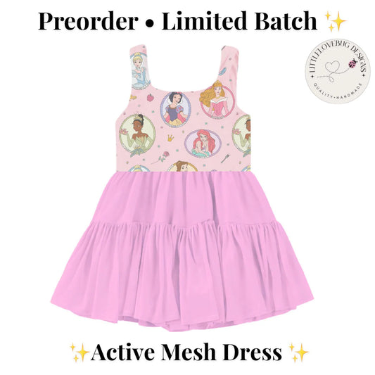 Preorder Princess Portraits  Active Mesh Dress with Separate Shorts