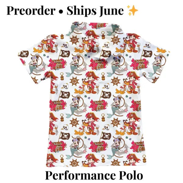 Preorder Pirates Mickey Cruise Performance Polo