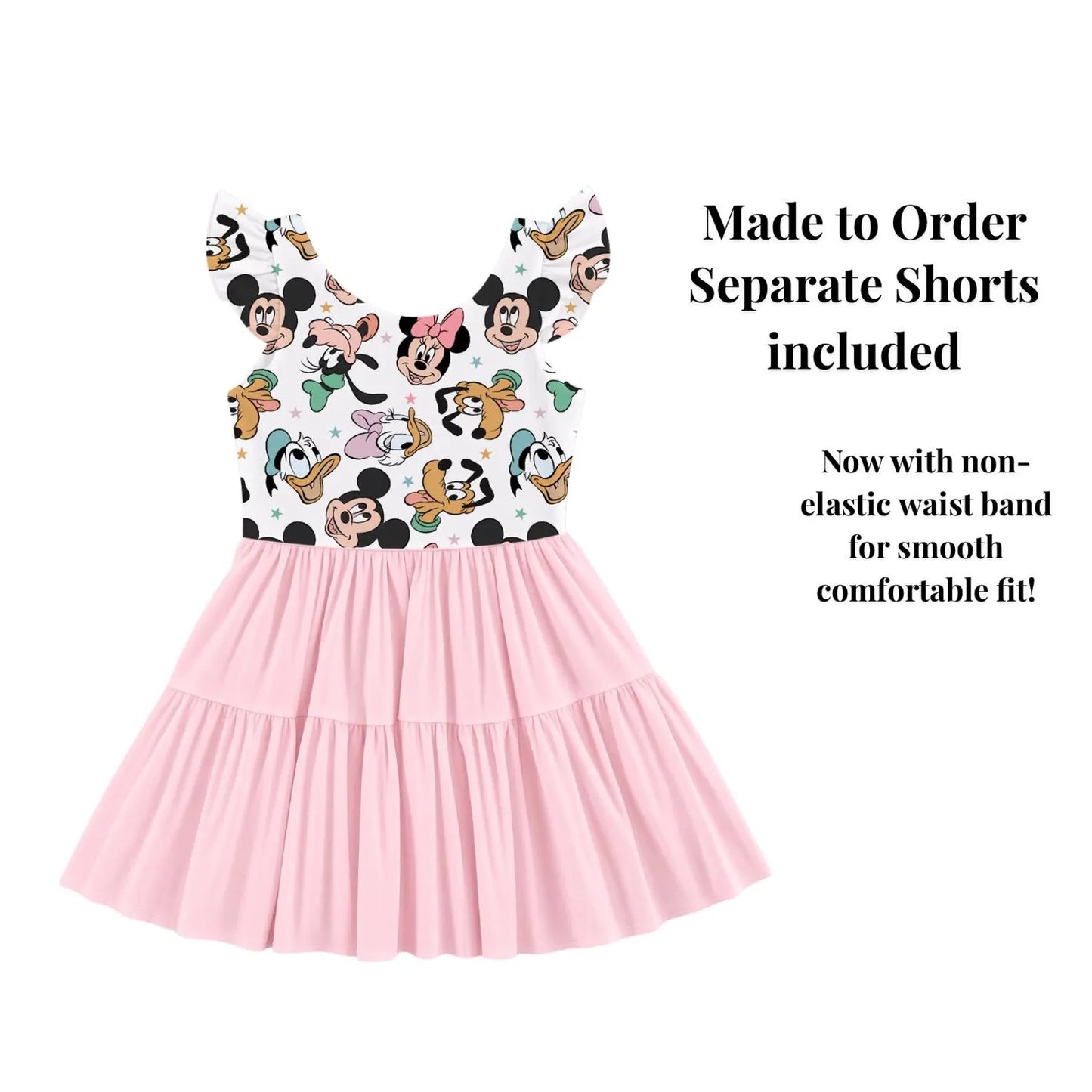 Preorder Fab 5 Pastel Active Mesh Dress with Separate Shorts
