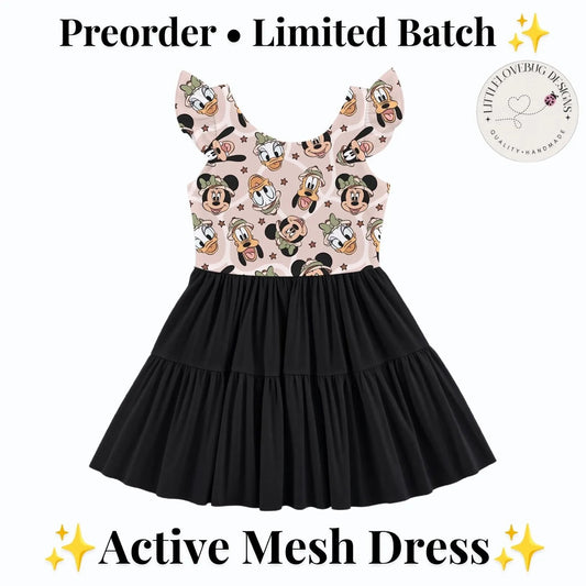Preorder Safari Friends  Active Mesh Dress with Separate Shorts