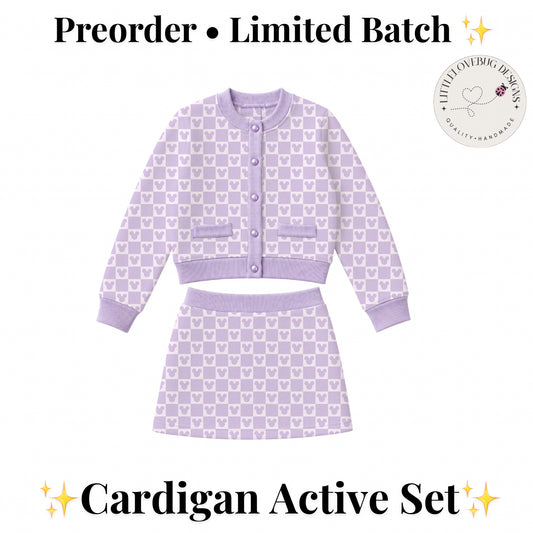 PREORDER Disney Princess Portrait Cardigan and Active Skort Set | Pastel Princess Park Outfit