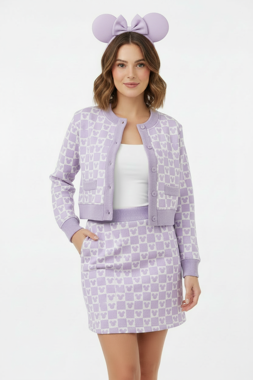 PREORDER Disney Princess Portrait Cardigan and Active Skort Set | Pastel Princess Park Outfit
