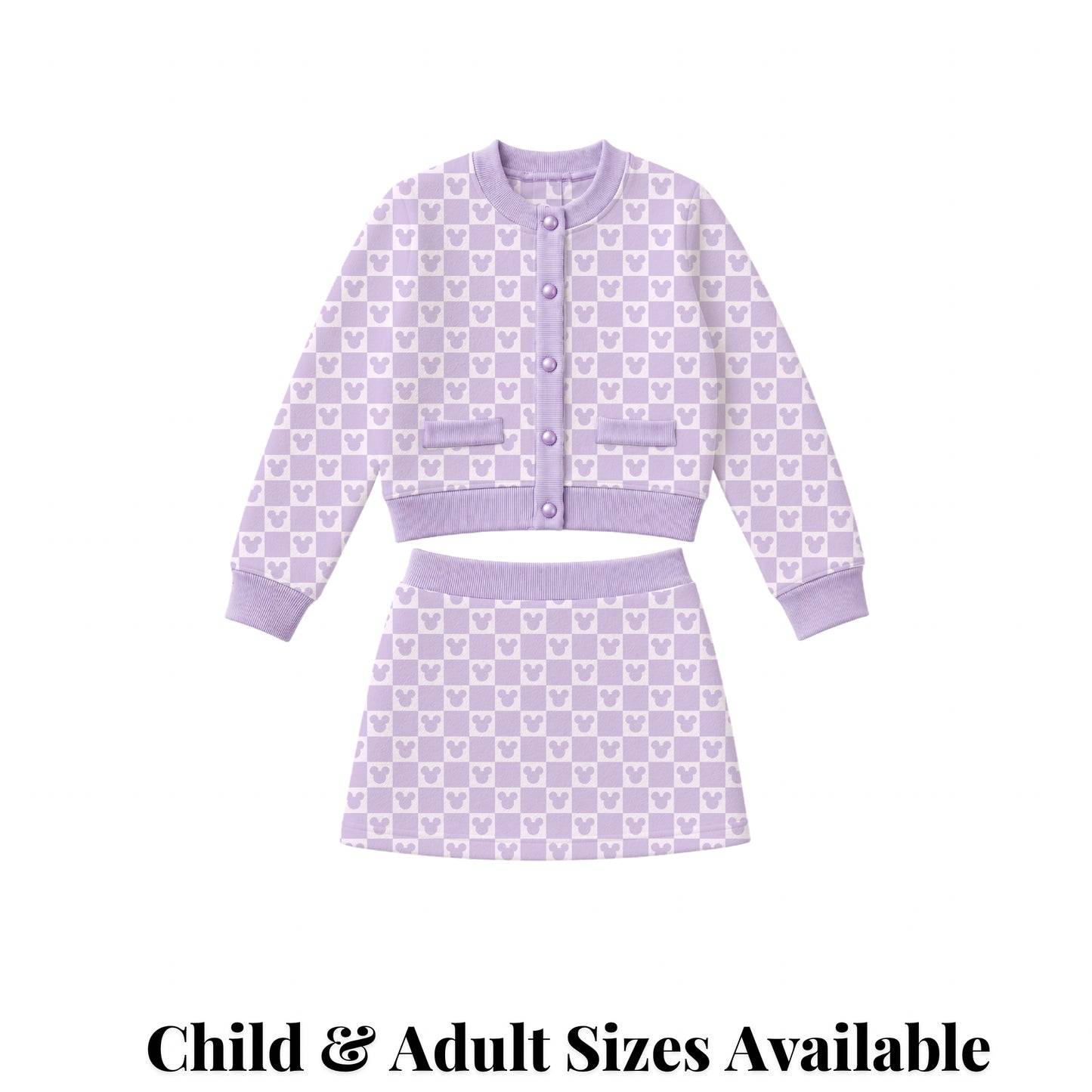 PREORDER Disney Princess Portrait Cardigan and Active Skort Set | Pastel Princess Park Outfit