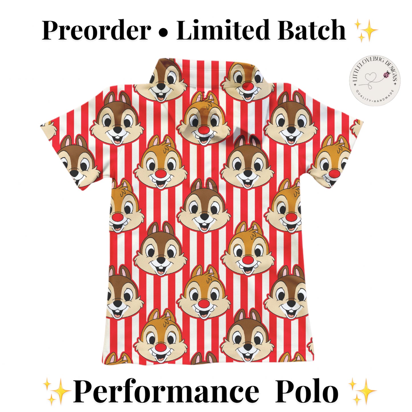 Preorder Chip and Dale  Performance Polo