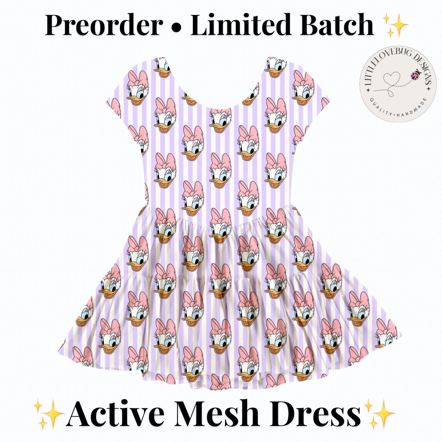 Preorder Daisy Duck Active Mesh Dress with Separate Shorts