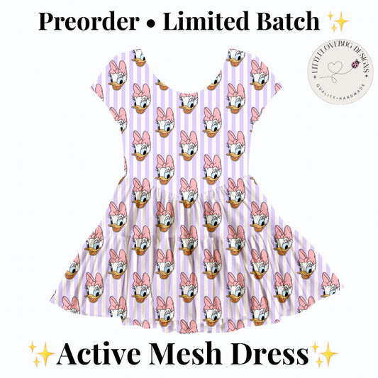 Preorder Daisy Duck Active Mesh Dress with Separate Shorts
