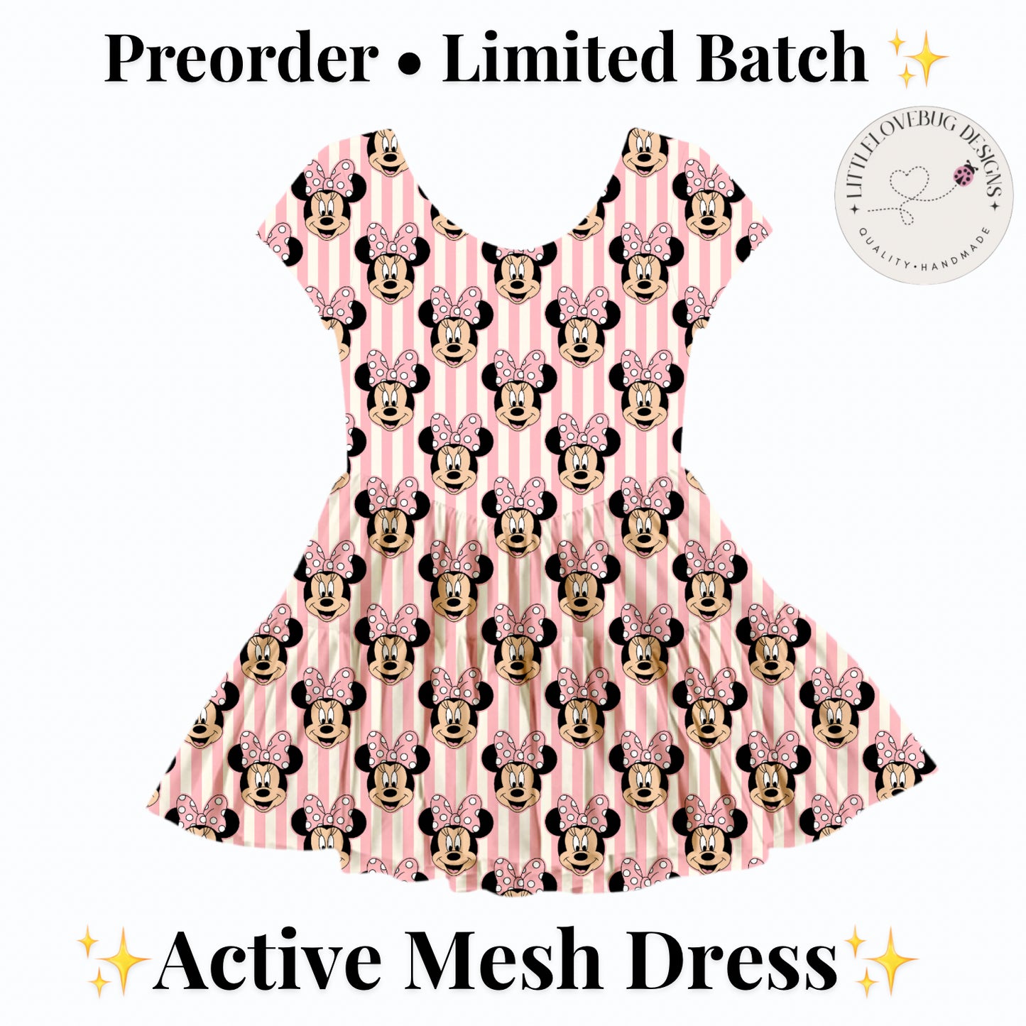 Preorder Minnie Active Mesh Dress with Separate Shorts
