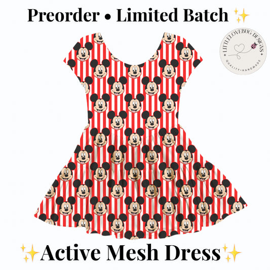 Preorder Mickey Active Mesh Dress with Separate Shorts