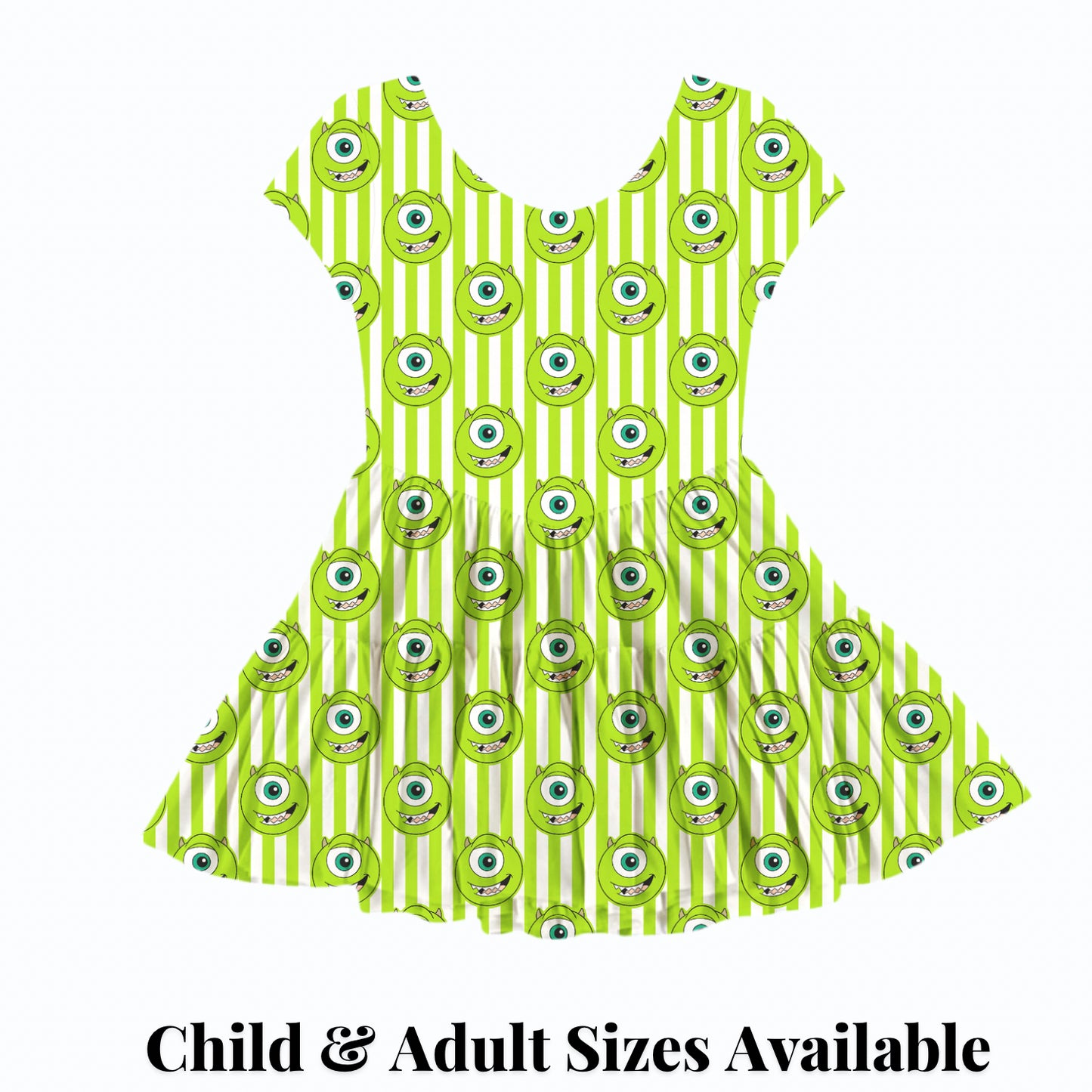 Preorder Mike Wazowski  Active Mesh Dress with Separate Shorts