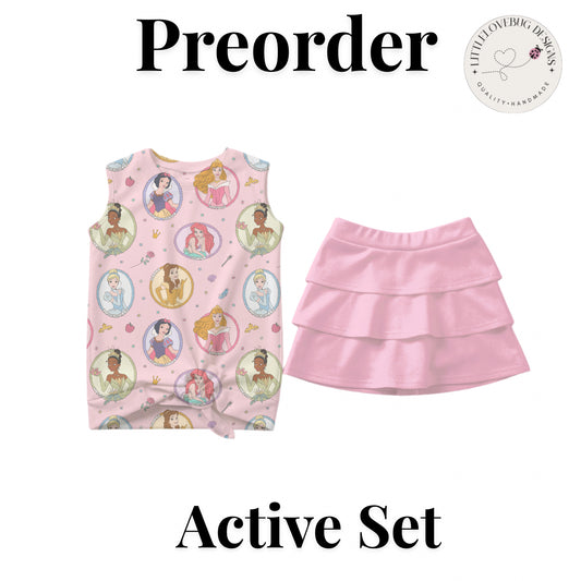 Preorder Princess Portraits  Active Skort Set