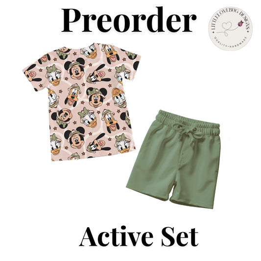 Preorder Safari Friends Boys Active Short Set