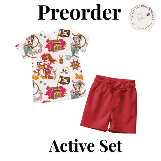 Preorder Pirates Boys Active Short Set