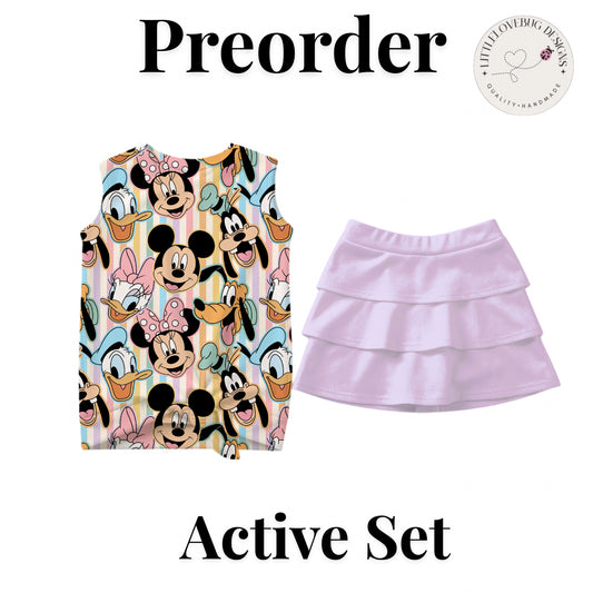 Preorder Classic Character Friends Active Skort Set