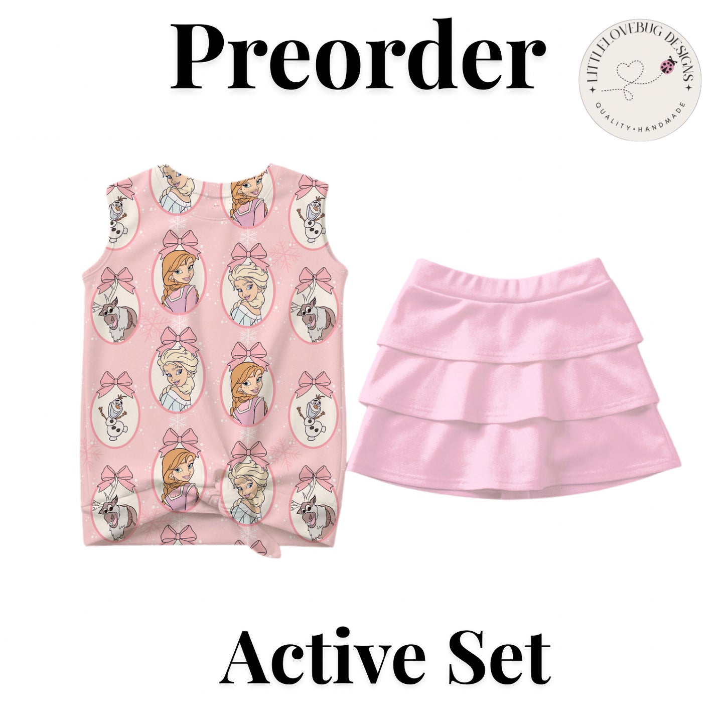 Preorder Elsa Ana Frozen Love Active Skort Set