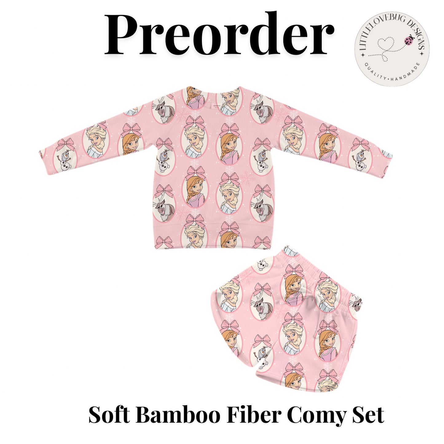 Preorder Frozen Love Soft Bamboo Fiber Comfy Set