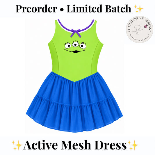 Alien active mesh twirl dress