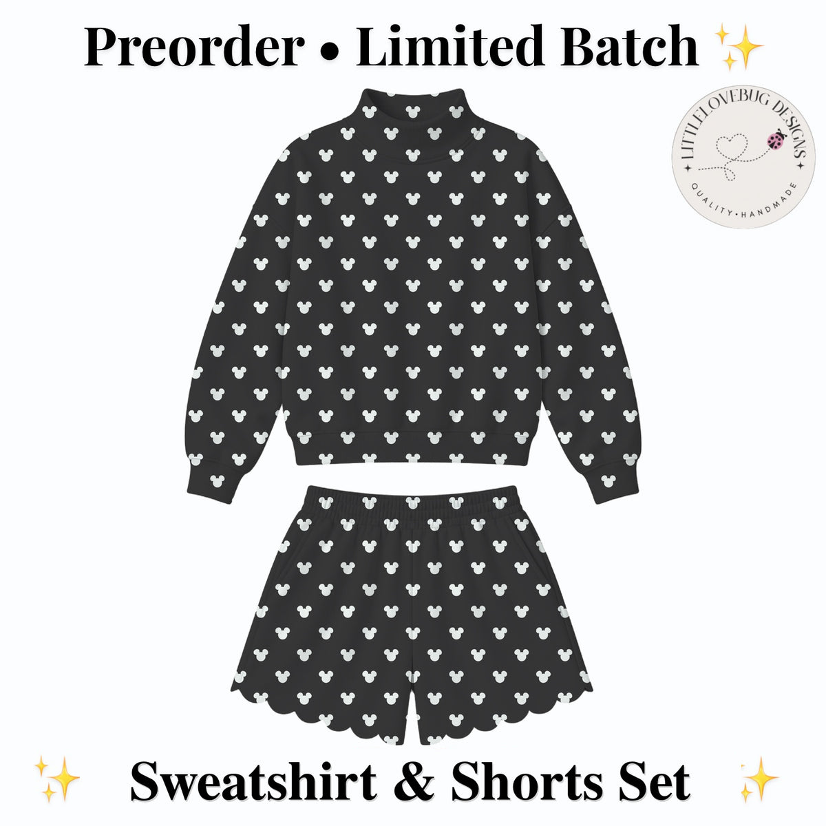 black Magical Dots shorts set — Preorder cover