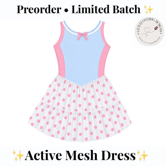 Bo Peep active mesh twirl dress