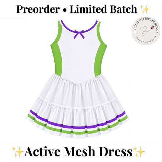 Buzz active mesh twirl dress