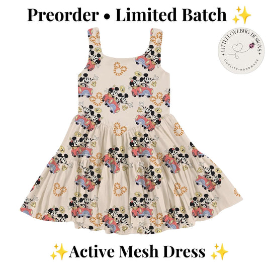 PREORDER Mickey and Minnie Runaway Railway Active Mesh Twirl Dress | Mommy and Me Park Outfit photo 1